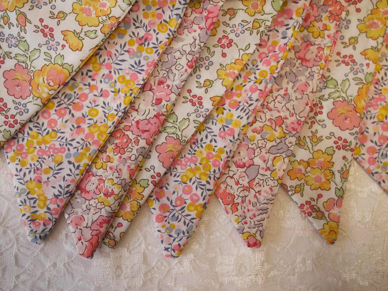 Liberty Floral Bunting 2m Long | Handmade Tana Lawn Fabric | Nursery Decor | Wedding & Baby Shower Decoration | Housewarming Gift image 3