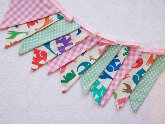 Fabric Bunting Grey Lime Green Party Wedding Celebration Decor 3m Lets Party