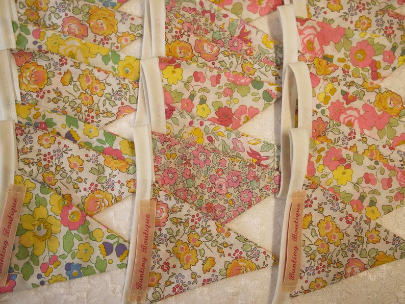 Liberty Floral Bunting 2m Long | Handmade Tana Lawn Fabric | Nursery Decor | Wedding & Baby Shower Decoration | Housewarming Gift image 5