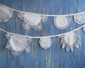 Wedding Vintage Doily Bunting - 3.5m Long