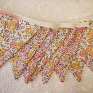 Liberty Floral Bunting 2m Long | Handmade Tana Lawn Fabric | Nursery Decor | Wedding & Baby Shower Decoration | Housewarming Gift image 2