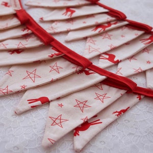 Small Christmas Bunting Scandinavian Style - 2m Long