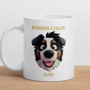 Border Collie Dad Mug: Eco-Friendly Ceramic, Special Occasion Gift