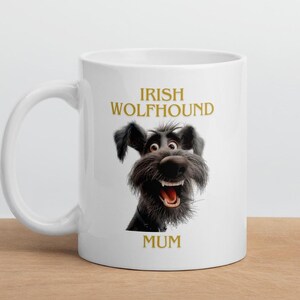 Irish Wolfhound Mum Mug: 11oz White Ceramic Dog Mom Gift