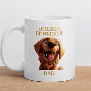 Golden Retriever Dad Mug: 11oz White Ceramic