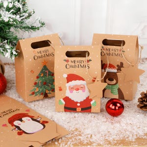 Coffrets cadeaux de Noël, Boîte de bonbons de Noël, Boîte-cadeau de Noël, Bonbons de Noël, Cadeau du nouvel an, 6/12/24 pièces Boîte-cadeau de bonbons de Noël