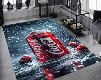 Coca Cola Cherry Rug: Purple Coke, Vintage Decor - Etsy