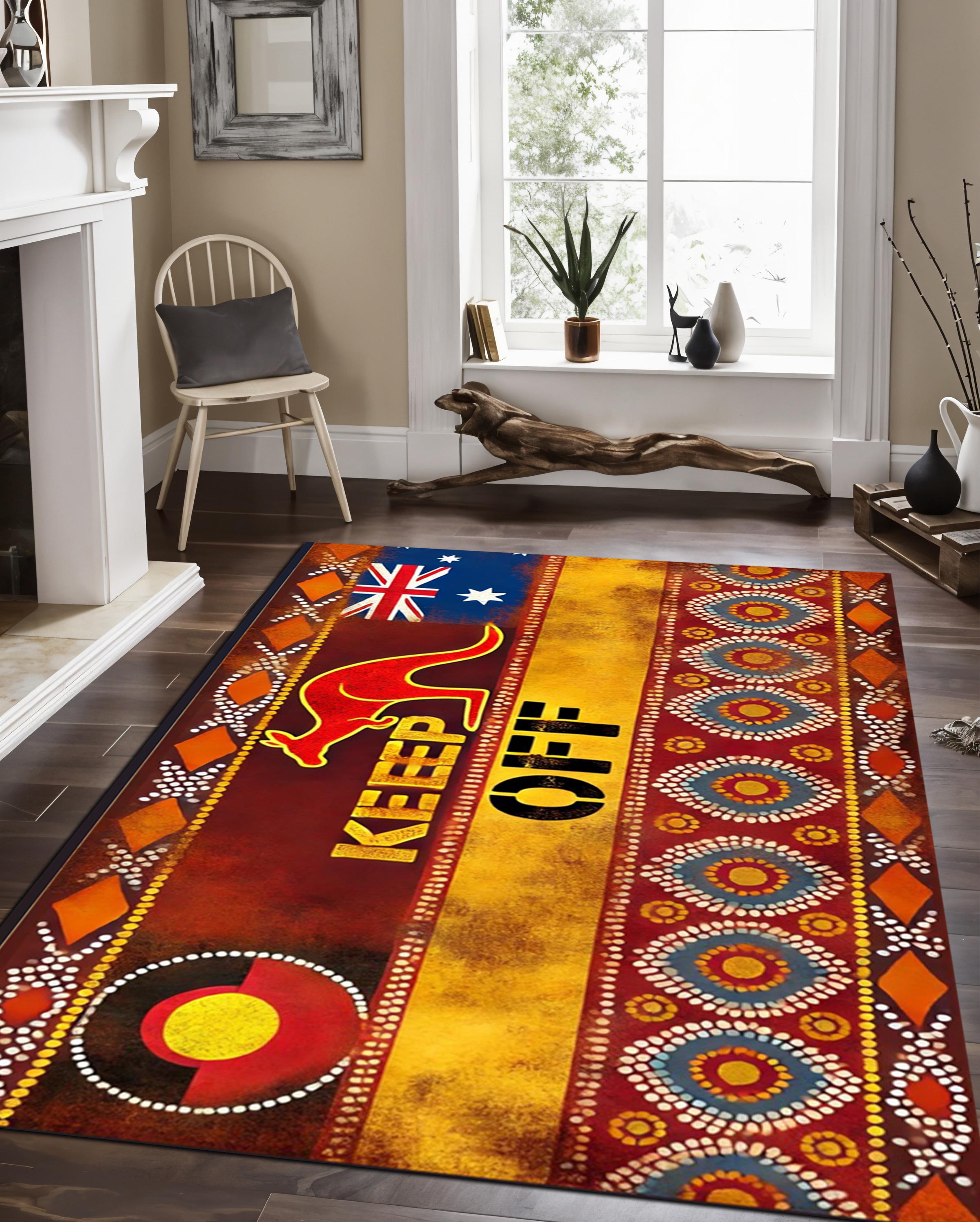 Kangaroo Rug: Australian Aboriginal Art, Folk Art Design - Etsy
