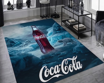 コカ・コーララグ：ラウンドチェーンプリント、ホームデコレーション