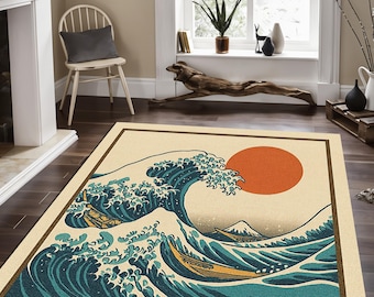 Hokusai Japanese Art, Modern Decor Rug