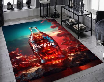 Coca Cola Area Rug: Washable Anti-slip Coke Carpet - Etsy