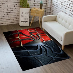 Spider Web,Spiderman Rug,Super Hero,Comic Cartoon Character,Amazing Rug,red Rug,Rugs For Kidsroom,teensroom Decor,Gift For Birthday CM344