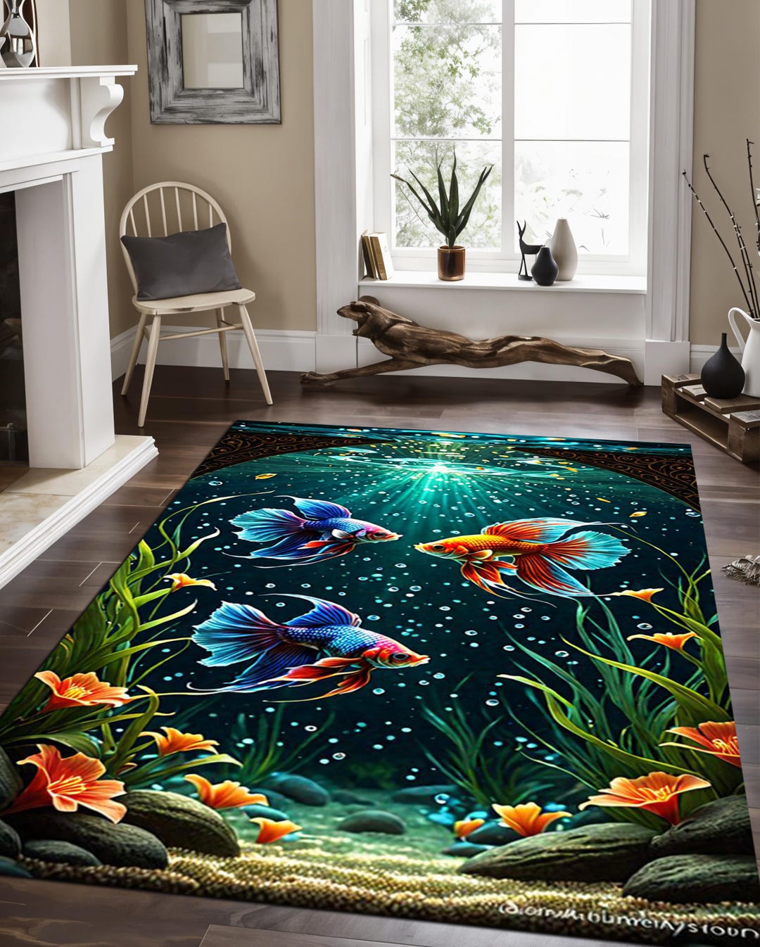 Fish Rug ラグ　174x128 Fish Rug – Zephyr Rugs