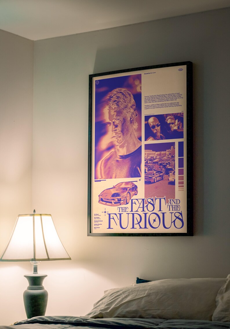 Poster Fast And Furious Sur Toile - Déco Murale 30x45 Cm, Qualité Impression Jet D'encre, Chambre - 12