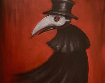 PLAGUE DOCTOR wydruk na płótnie upiorny doktor