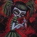 Reviewed by Anonymous reviewed KILLING TIME gothic big eye pig tail evil girl with a knife giclee print NINA FRIDAY