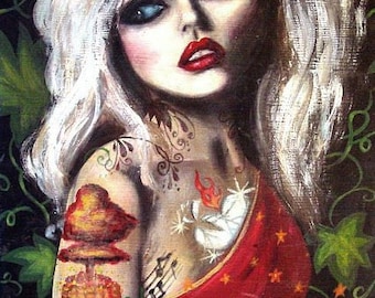 ATOMIC aka Heart Of Glass big eye tattooed Debbie Harry giclee PRINT by Nina Friday