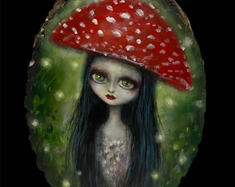 AGARI mushroom girl giclee print