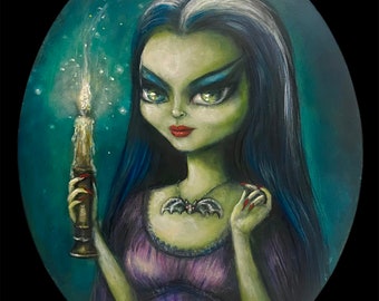 LILY Munster with candle giclee print