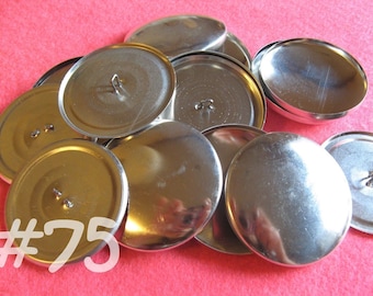 Size 75 - 50 Cover Buttons - 1 7/8 inches wire backs/loop backs covered buttons notion supplies diy refill