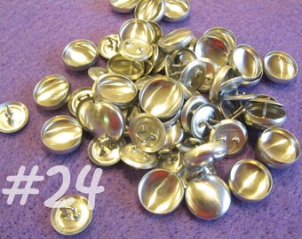 100 Cover Buttons - 5/8 inch - Size 24 wire backs/loop backs covered buttons notion supplies diy refill
