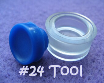 Cover Button Assembly Tool - Size 24 (5/8") diy notion button supplies rubber hand press non machinery