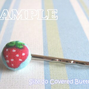 25 Cover Buttons FLAT BACKS 5/8 inch Size 24 flat backs no loops covered buttons notion supplies diy refill image 4