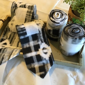 Polo Wraps...Horse Polos...Sold in Sets of 4 or 2...in &quot;Gray and Black Aztec”...Ready to SHIP