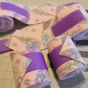 Polo Wraps...Horse Polos...Sold in Sets of 4 or 2...in &quot;Pastel Feathers&quot;...Ready to SHIP