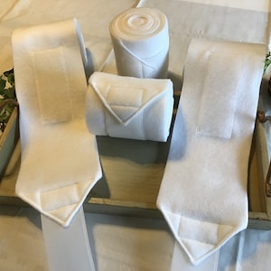 Polo Wraps...Horse Polos...Sold in Sets of 4 or 2...in “Showtime White”. Ready to SHIP