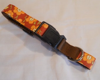 Adjustable Dog Collar...Size LARGE...in "Geisha Fans" by Amy Butler