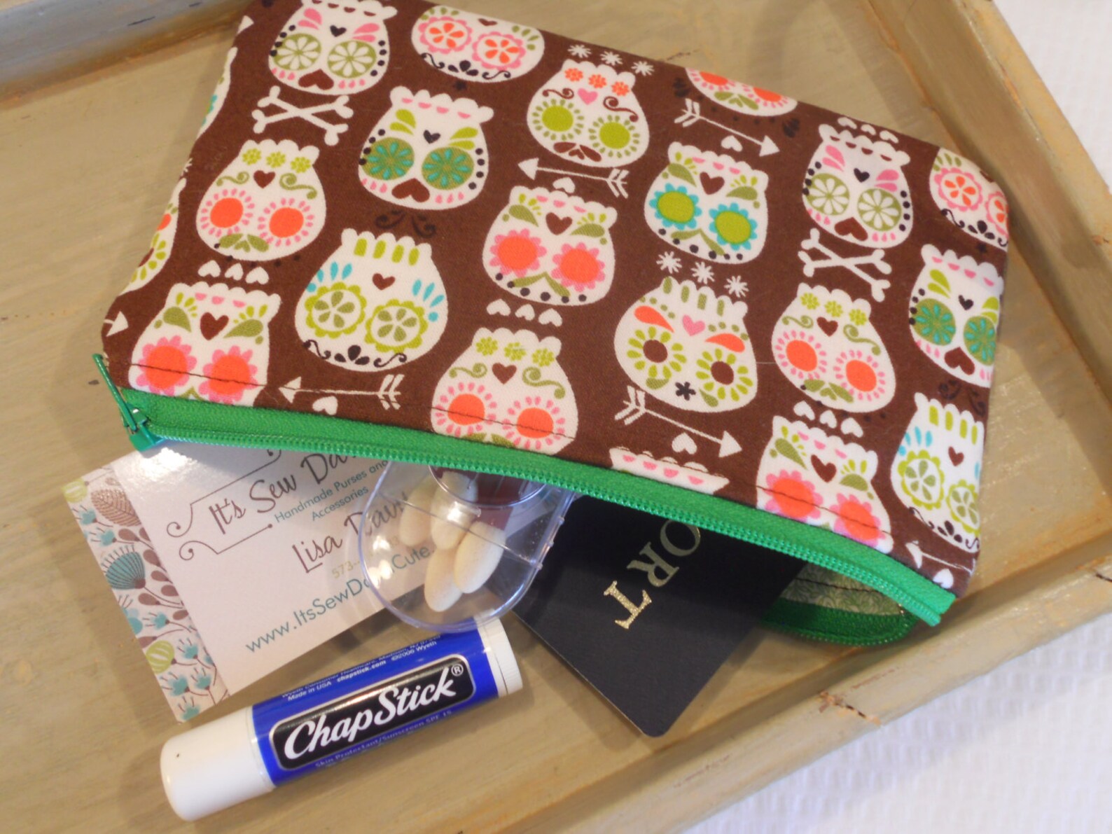 Padded ZIPPER POUCH in bone Head Etsy