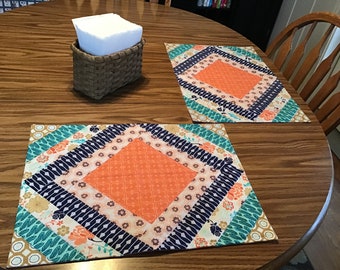 Quilted Placemats...Set of Two...Ready to Ship