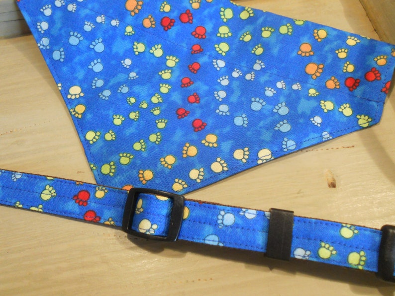 Dog Collar with Matching Slide On Bandana...Size SMALL Etsy