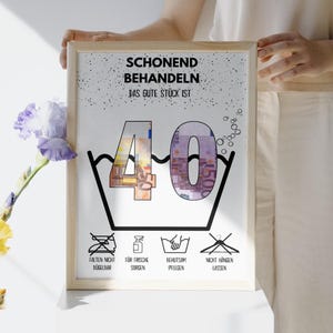 Geldgeschenk zum 40 Geburtstag | A4 | Schenken Sie Freude | Das gute Stück ist 40 | Last-Minute Geschenk zum Selbstdrucken | PDF