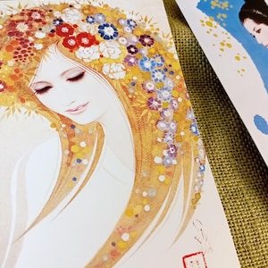 Vintage Postkarten Set - Sentaro Iwata, Japanische Kunst Drucke