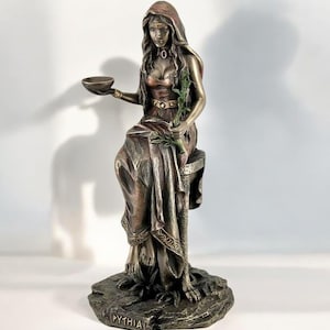 Pythia Oracle of Delphi Statue: Cold Cast Bronze Greek Sculpture