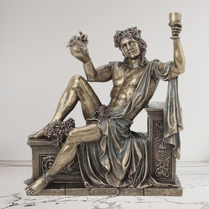 Estatua de Dioniso Baco, 21 cm (8,3 pulgadas), dios greco-romano del vino y la festividad, mitología griega, decoración del hogar