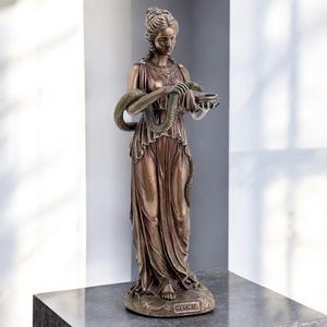Hygeia Greek Goddess of Health Statue,27 cm / 10.6 inches, Cold Cast Bronze, Goddess Statue, Greek Mythology, Greek Statue
