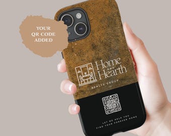 Personalized Business logo phone case cover with custom QR code for sales team phone case to direct clients to Your website instantly
