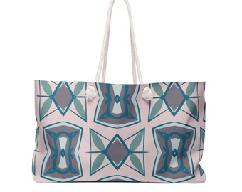 Bolso de mano de fin de semana con diseño retro inspirado en monograma, bolso de mano para viajes en cruceros por la playa, regalo para mamá, bolso de aventura de verano, bolso de playa para cumpleaños y el día de la madre
