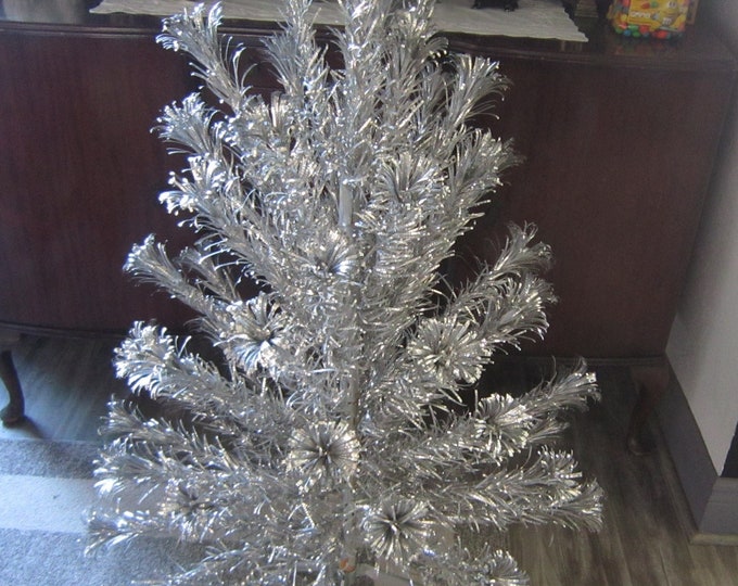 4 Foot Aluminum Pom Pom Christmas Tree Etsy