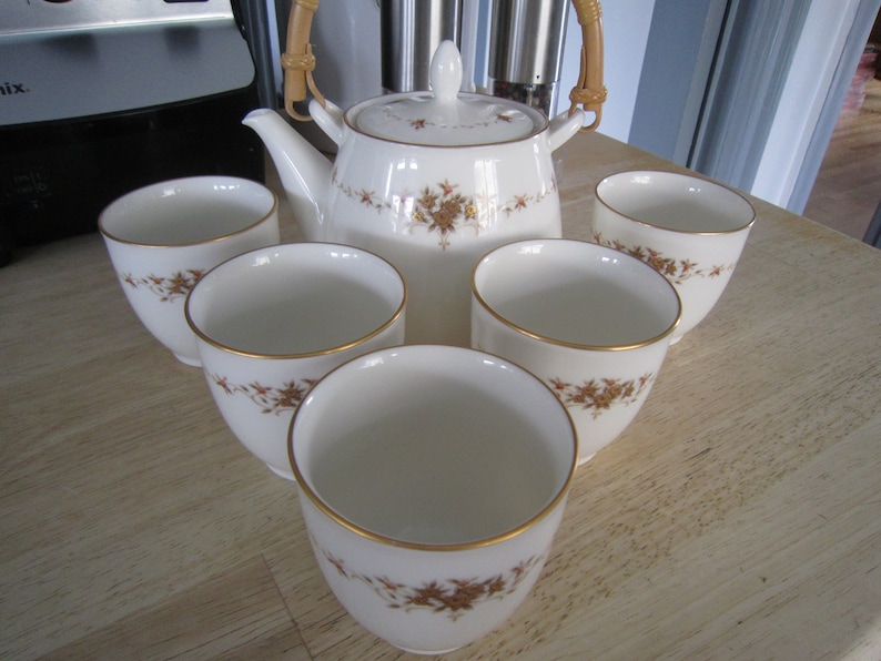 Noritake Suffolk Mini Teapot & Matching Tea Cups Asian Tea Set Etsy