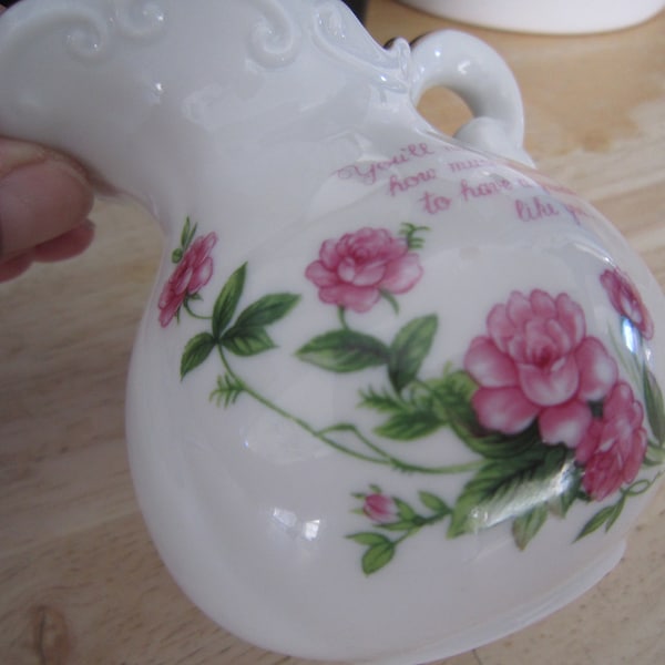 Lefton Porcelain Pitcher Grandmother/NaNa Gift, Keepsake, Memorable Quote, Tribute