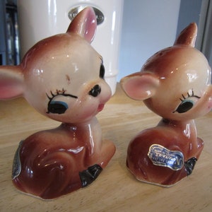 Norcrest Crafted In Japan Baby Fawn Salt and Pepper Shakers