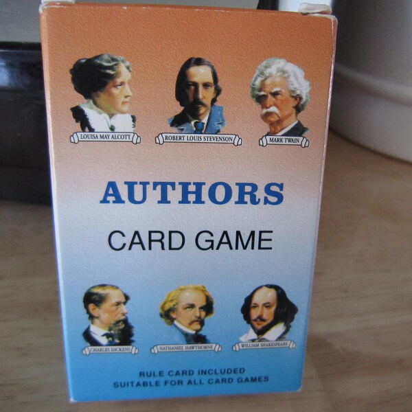 Authors Card Game Etsy