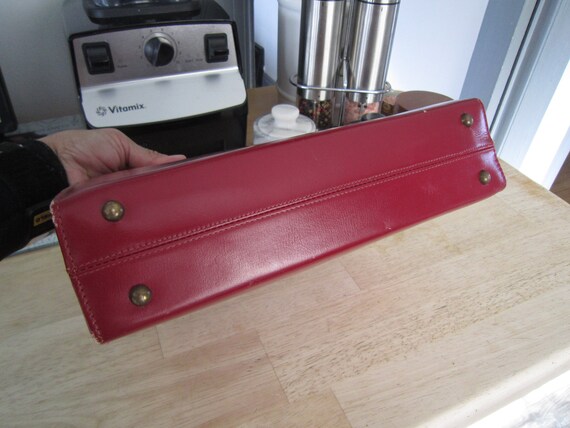 Red Genuine Leather Maximillian Clutch Brass & To… - image 6