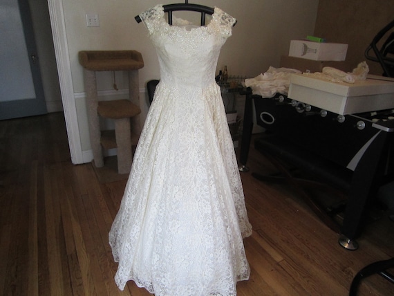 1950's Marie of Pandora Wedding Gown with Matching