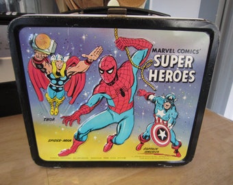 Marvel Comics Super Heroes Metal Aladdin Lunchbox 1976
