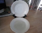 Vitrock Fire King Anchor Hocking Alice Saucers White